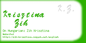 krisztina zih business card